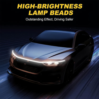 Car Decorative Lights, Start Scanning Lights, Hood Lights, Engine Hood Lights, Grille LED Lights, Modified Flow Light Strips