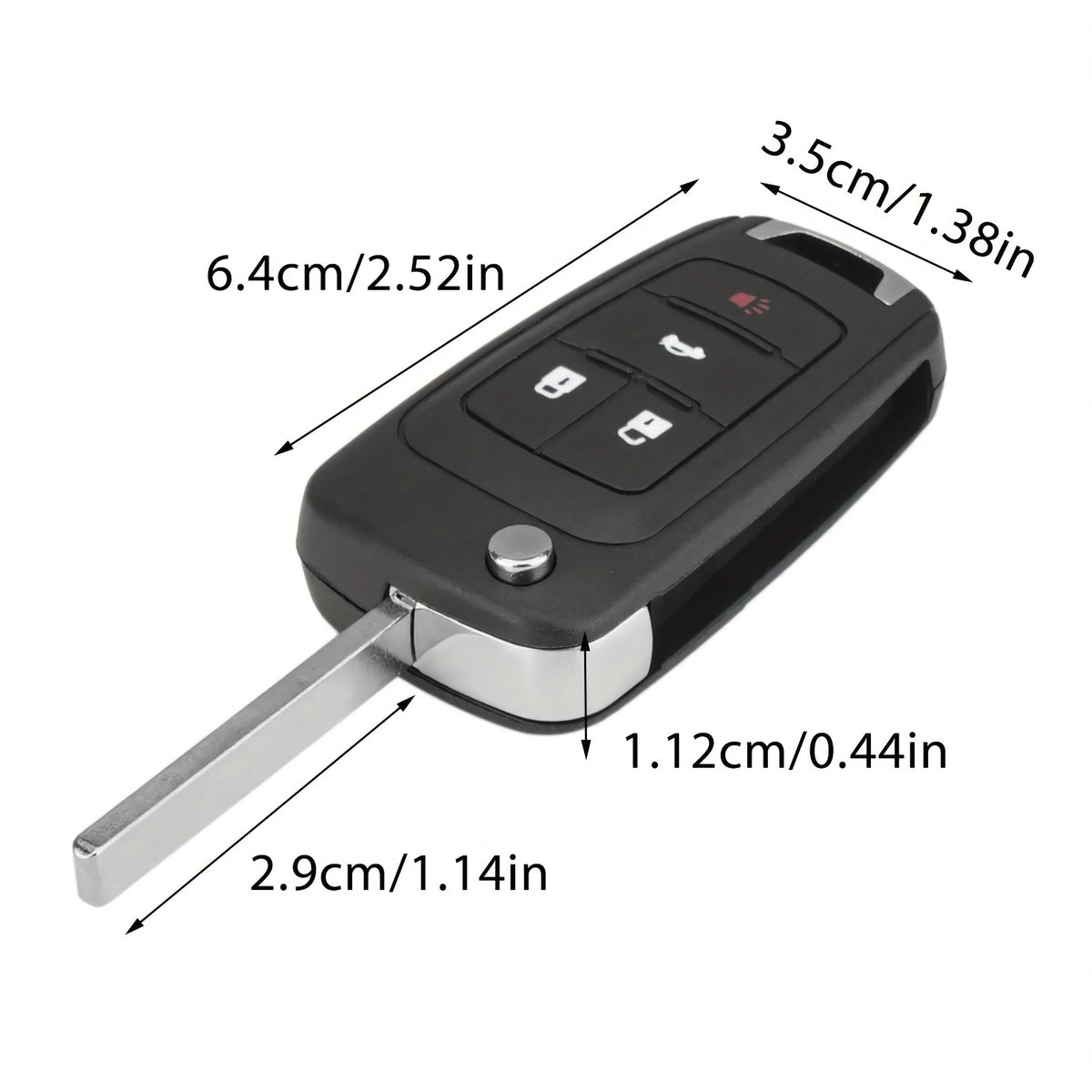 Chevy Buick GMC Key Fob Replacement – 2pcs Flip Remote OHT01060512 315MHz 4-Button, Fits Camaro Equinox Malibu Impala Cruze Encore LaCrosse Terrain 2010-2022
