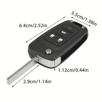 Chevy Buick GMC Key Fob Replacement – 2pcs Flip Remote OHT01060512 315MHz 4-Button, Fits Camaro Equinox Malibu Impala Cruze Encore LaCrosse Terrain 2010-2022