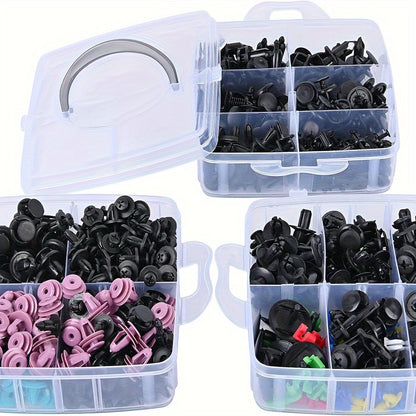 Automotive Fastener Clip Kit 680 Rivets 45-Piece Tool Set 23 Types Car Bumper Fender Trim Clips Universal Fit Ford GM Toyota Honda BMW Nissan