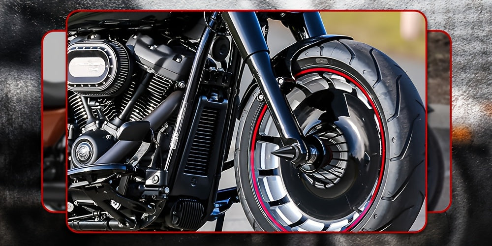 Motorcycle Front Axle Nut Covers CNC Spike Caps 3.6" – Fits Harley Touring Street Glide Road King Electra Glide Tri Glide 2008+, Black & Silver, Pair