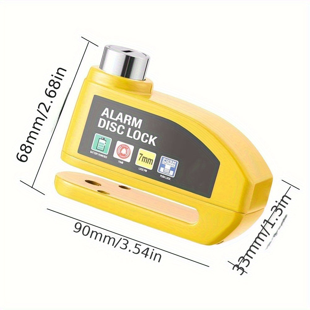Bicycle Anti-theft Lock with 2 Keys, Disc Brake Lock Alarm, Electric Vehicle Lock, Motorcycle Brake Disc Anti-theft Lock, Cycling Equipment, Bicycle Lock
