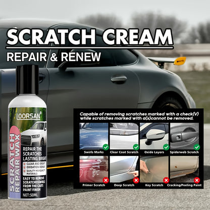 Car Scratch Repair Paste – Nano Swirl Remover, Wax & Polish Kit for Deep Scratch Fix, Paint Restoration, All Colors, 1.69oz + Sponge