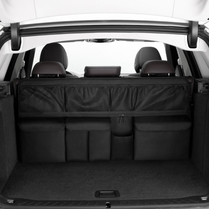 1 One Oxford Cloth Car Trunk Organizing Folders, High Capacity Adjustable Rear Seat Storage Bag, Car Trunk Storage, with Storage Pocket, Universal Fit Vehicle Interior Accessories