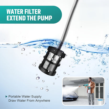 Portable High-Pressure Car Wash Machine, 500PSI Car Wash Machine, with 1/2 Batteries, 6-In-1 Nozzle, 5-Meter Hose, Portable High-Pressure Cleaning Machine for Car/Fence/Floor Cleaning And Watering, Is A Great Christmas Gift