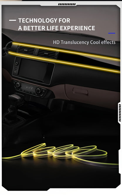 118-Inch Car Interior Neon Lights (Center Console And Dashboard) with Armrest Storage Box, APP Application Control RGB LED Light Strip Suitable for Car Decorative Lighting Additions, Without Battery