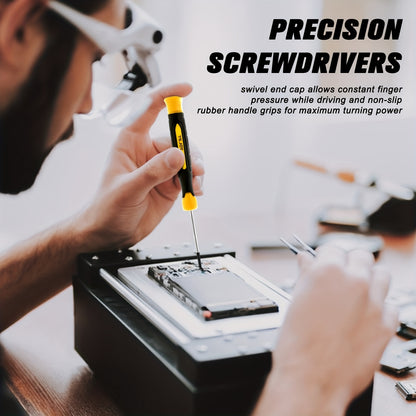A 131pcs Magnetic Screwdriver Kit Featuring a Plastic Organizer, Which Comes with a Precision Screwdriver, Pick And Hook, Ratchet Driver, And Hex Key, Making It a Great Gift Option