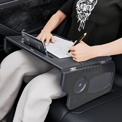 Foldable Car Desk – Portable ABS Work Table for Driver & Passenger, Fits Tesla Model Y/3 & Most SUVs, Perfect for Work, Dining & Studying
