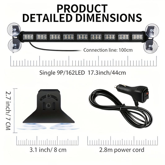 Car LED Light Bar 17 Inch 80W Three Style Color Choice, Pickup Truck Emergency Flasher Light Bar Off Road Lights Triple Row 12V-24V LED Work Lights, Car Work Lights Pickup Truck Driving Lights, Car Exterior Accessories for Cars ATV SUV Tractors Boats