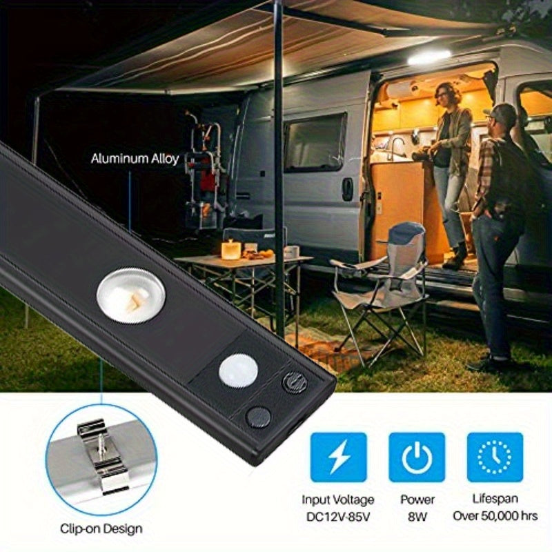 1/2-Pack Motion Sensor RV Step Lights, Indoor LED Lighting, High Brightness & Long-Lasting, Battery Powered, Easy to Install, Suitable for RV Roof and Other Places