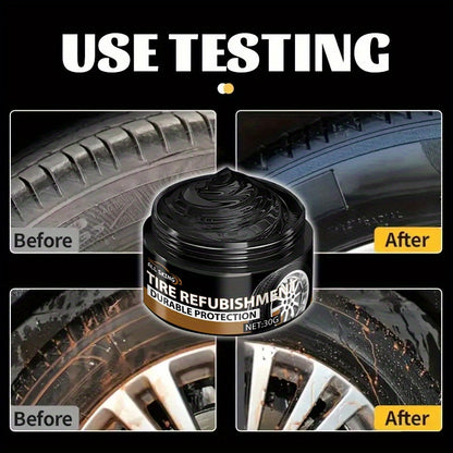 Tire Blackening Wax — Long-Lasting Shine & Scratch Concealment for Car, Bike & Motorcycle Wheels