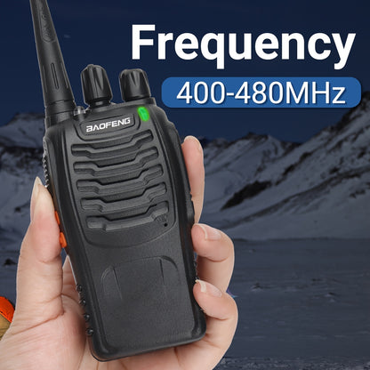 2pack Baofeng Adult Long Distance Walkie-talkie with Headset, 16 Channels Rechargeable Handheld Two-way Radio, Suitable for Hiking, Cycling, Camping and Skiing