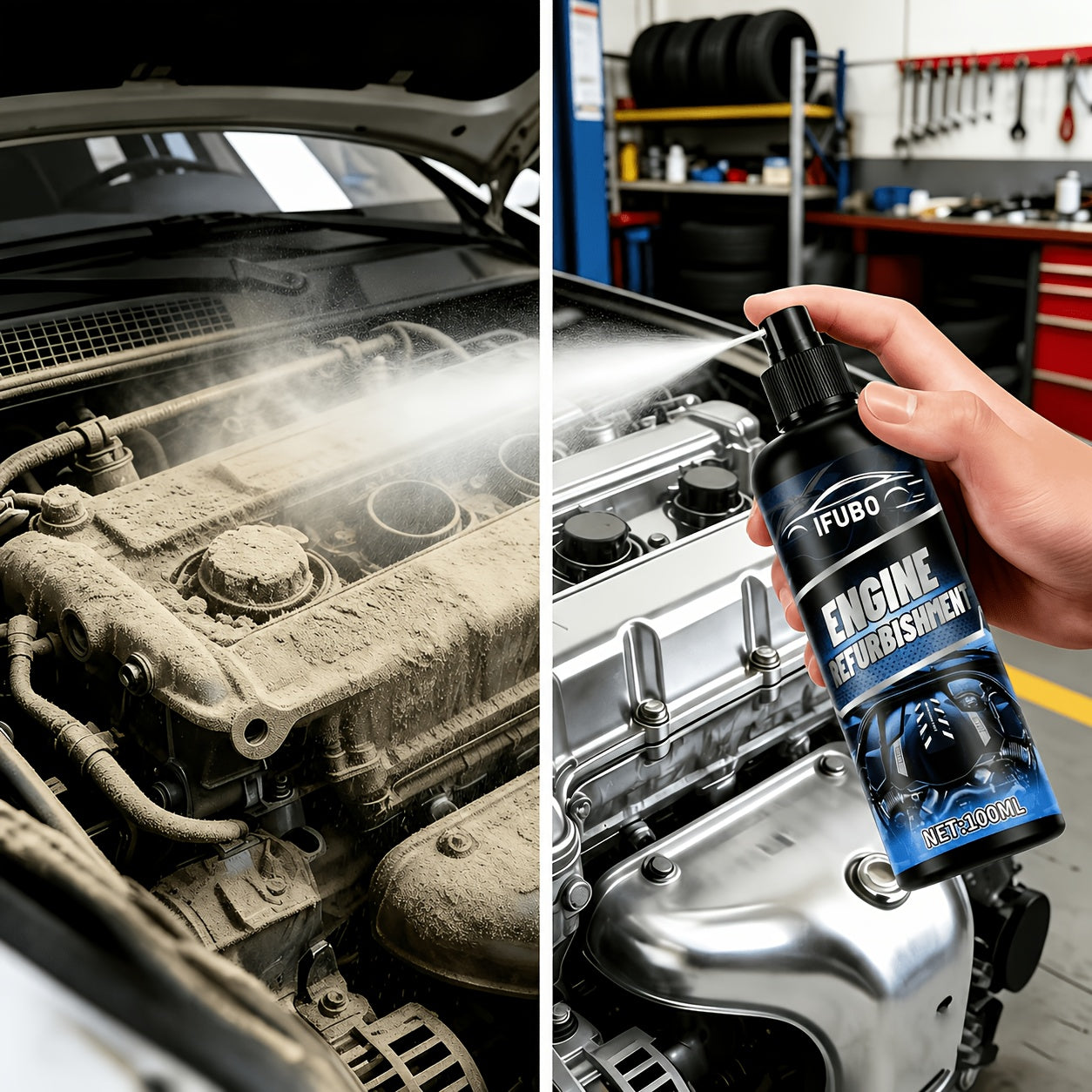Engine Degreaser & Exterior Cleaner 3.38 oz + Towel – Powerful Oil & Grime Remover for Engine Heads, Exhaust Pipes, Fuel & Water Systems, Low Odor