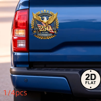 Car Stickers And Decals, Car Window Decals Vinyl, United States 250 Years Anniversary Eagle Flag Design, Automotive Decals, Funny Bumper Stickers(1/4pcs)