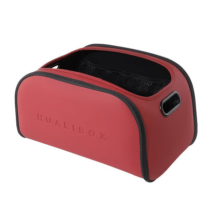 Stylish Faux Leather Car Storage Box with Multiple Functions, Spacious Passenger Seat Organizer, High-Capacity Trunk Organizer, Essential Car Interior Organizer, Versatile Car Storage Solution