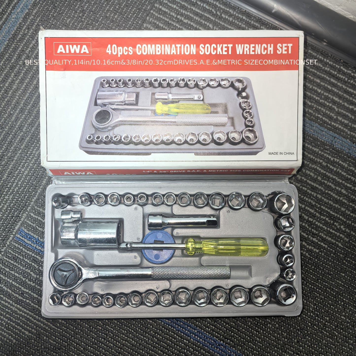 40pcs Socket Wrench Tool Kit - A Professional Hand Tool Set Designed for Various Uses And Easy Upkeep