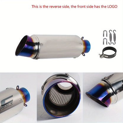ANMIEN Sturdy Motorcycle Exhaust Pipe - 51/60Mm Diameter, Made of Stainless Steel, Compatible with NMAX 125/155, for Suzuki GSX650F, GSX1250, GSX650R, Motorcycle Exhaust, Enhances Vehicle Performance, Stylish Exhaust Design