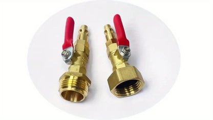 RV Winterize Blowout Adapter with 1/4" Quick Connect Plug And 3/4" Garden Water Hose Threading, Winterize Quick Adapter with Ball Valve RV Water Hoses And Parts, Without Battery