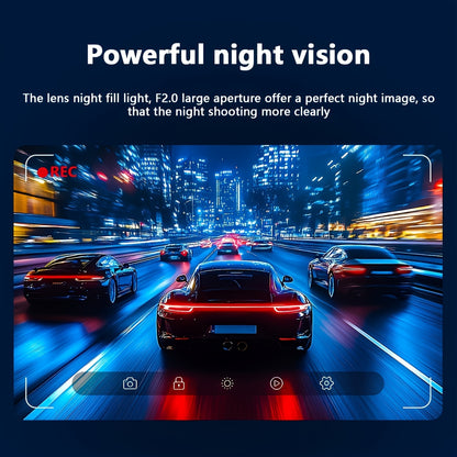 1080P Triple Camera Dash Cam, Car Camera with IR Night Vision, 170° Wide Angle Car DVR Camera, 16GB/32GB TF Card Optional, Loop Recording, G-Sensor | 2-Inch IPS Screen Dual Lens Car Dashboard Video Cam, 24H Parking Mode, Christmas Gift