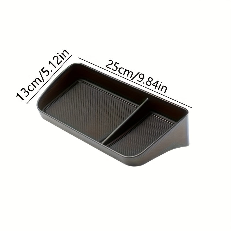 Non-Slip Dashboard Tray - Heavy Duty Non-Slip Car Organizer with Open Front Design, Suitable for All Vehicles - Securely Holds Phones, Keys, Coins, Cards - In-Car Accessory with Open Front Design And Rubber Base, Essential for Road Trips