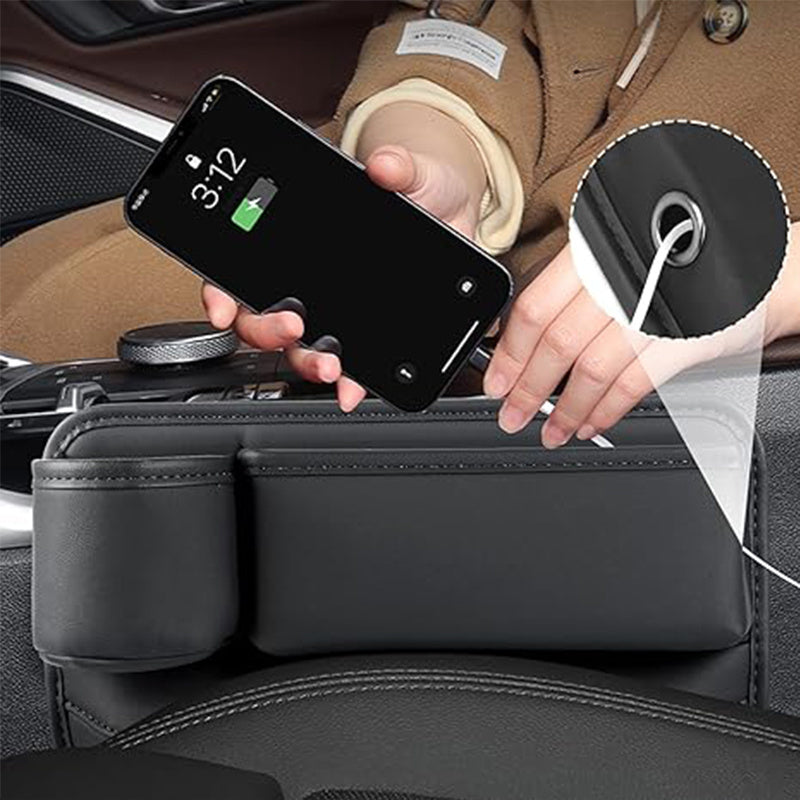 1 Set Universal Car Seat Gap Organizer - Multifunctional Storage Box with Pocket, Wallet, Keys, Card, Cup, and Phone Holder for Auto Interior Accessories