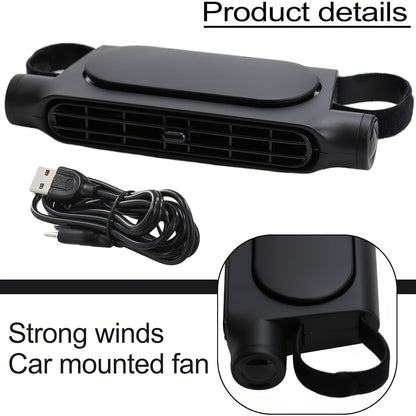 Car Fan-Blade-Less Car Air Conditioner Fan | 3-Speed Quiet Cooling, Seat Fan, Comes with A USB Charging Cable, Plug-And-Play (Non-Rechargeable Model). Stay Cool Even in Traffic Jams (Fits All Car Models)