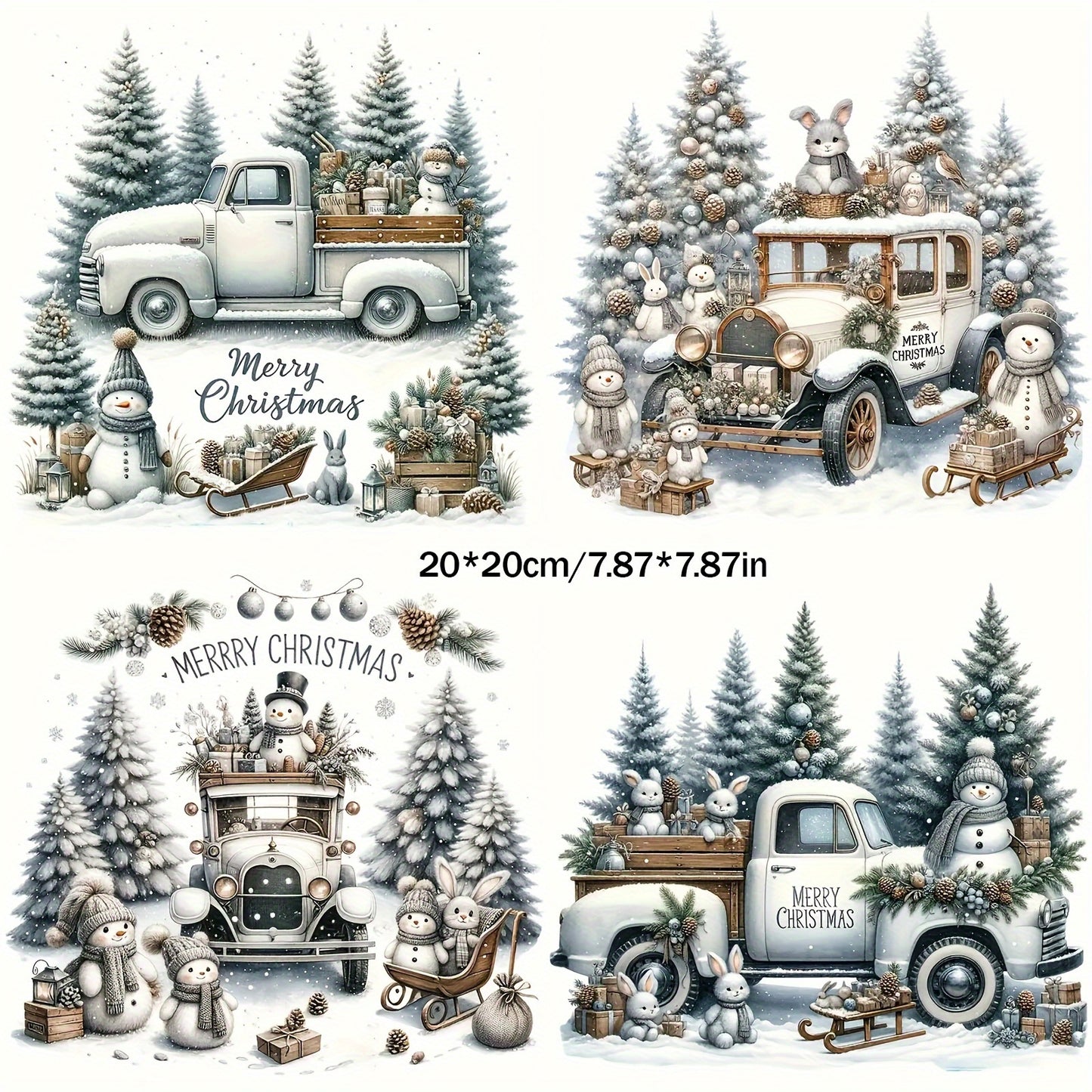 (2 Pack) Merry Christmas Vinyl Stickers Great for laptops bottle truck phone motorcycle window wall and cup Christmas stickers