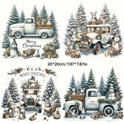 (2 Pack) Merry Christmas Vinyl Stickers Great for laptops bottle truck phone motorcycle window wall and cup Christmas stickers