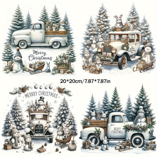 (2 Pack) Merry Christmas Vinyl Stickers Great for laptops bottle truck phone motorcycle window wall and cup Christmas stickers
