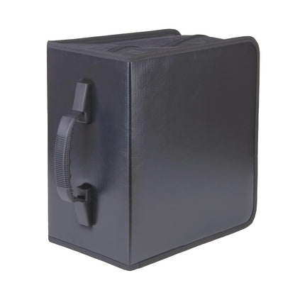 A 520-Slot PU Faux Leather CD Holder, Spacious Enough for Storage, Shielded by a Plastic Cover, This Black Bag Is Ideal for Cds And Dvds. It'S a Portable Storage Solution Perfect for Events, Moving, Promotional Advertising, And Anniversary Parties