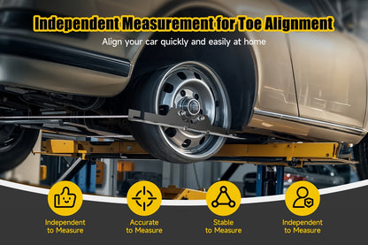 2pcs Wheel Repair Tools, Wheel Alignment Tools, Heavy Duty Toe-In Positioning Tool Plate with Hanging Holes for Easy Wall Mounted Storage Black, Universal Fit for Car, Truck, SUV, Valentine'S Day Gifts, Halloween Gifts