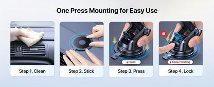 SOLIGU Cell Phone Holders For Your Car, Universal Car Phone Holder Mount For Dashboard Air Vent Compatible With IPhone 15 14 13 12 13 Pro Max Xs XR X, Galaxy Black
