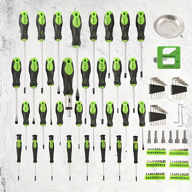 [Holiday Gifts] 10/100/126/132pcs Precision Screwdriver Set, Insulated Magnetic Screwdriver Tools, Professional Auto Repair Tools, Comes with A Plastic Storage Rack, Suitable for Electronics And Precision Work, A Good Choice for Daily Use And Holiday Gift