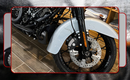 Motorcycle Front Axle Nut Covers CNC Spike Caps 3.6" – Fits Harley Touring Street Glide Road King Electra Glide Tri Glide 2008+, Black & Silver, Pair