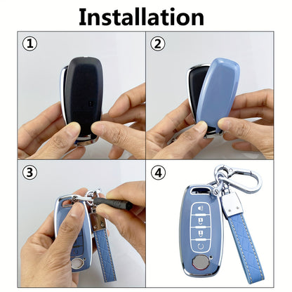 Key Fob Cover Case for Nissan for Pathfinder for Rogue for Kicks Accessories