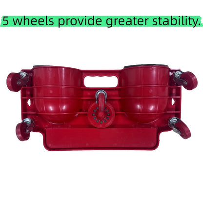 1pc Rolling Knee Pad Platform with Wheels, ABS Material, Multi-Function with Built-In Tool Tray, Comfortable Cushioned Kneeling Pad for Machine Workers, Carpenters, Flooring, And Car Repairs