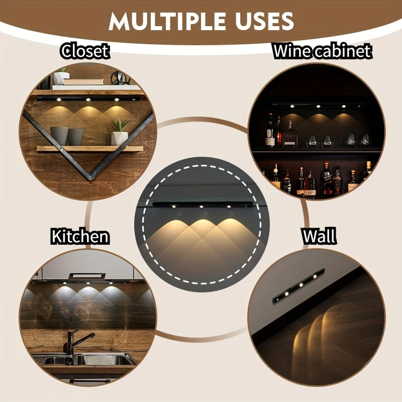 1/2-Pack Motion Sensor RV Step Lights, Indoor LED Lighting, High Brightness & Long-Lasting, Battery Powered, Easy to Install, Suitable for RV Roof and Other Places
