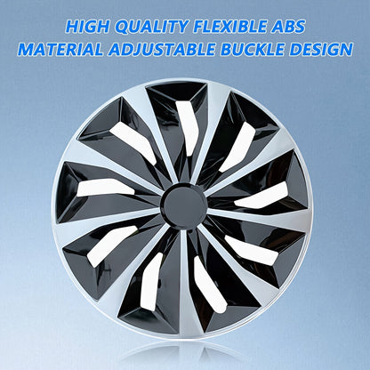 4X 16" Wheel Covers Snap On Hubcaps Full Hub Caps Fit for R15 Tire & Steel Rim, Premium Protection, Easy Installation, And Enhanced Aesthetice, Universal Compatible with Sedan, Truck, SUV, Coupe
