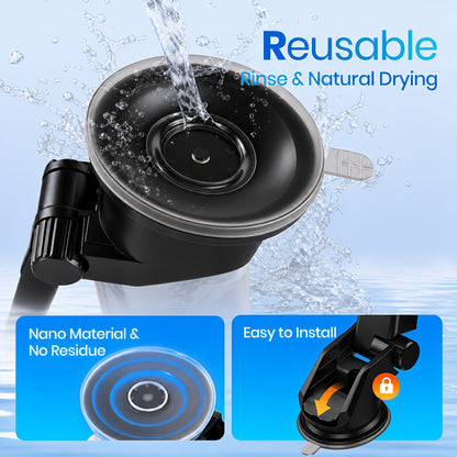 Phone Holder for , Adjustable  Phone Mount for with Suction Cup Base, Powerful Suction Cell Phone  Mount, Automobile Phone Mount  for All Phones,  Accessories-Great Gift Choice for Driver Friends