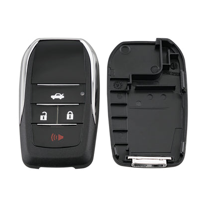 Set of 2 Enhanced Flip Key Fob Shells with 4 Buttons for Toyota Models Including Camry, Corolla, Venza, for Scion, And for Xb from 2007 to 2012, FCCID HYQ12BBY