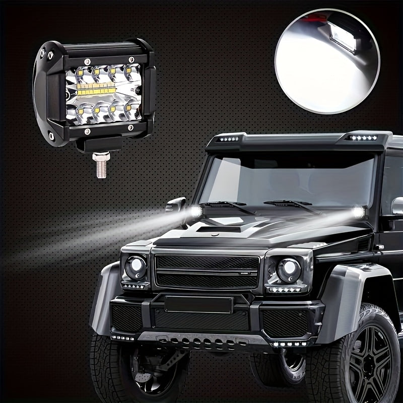 2/4pcs High-brightness Motor Vehicle LED Work Light, 257W, 17100LM Universal Day And Night Ultra-bright Lighting Auxiliary Light, Vehicle Exterior Lighting Lamp, Suitable for Various Vehicles Cars Off-road LED Light, Ideal As A Gift