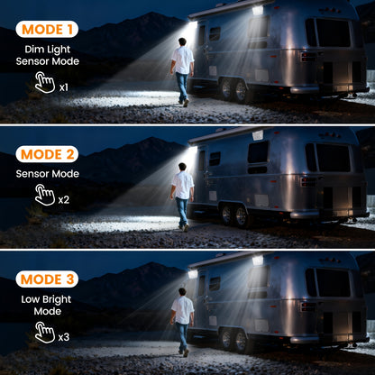 2/1pc, Magnetic RV Solar Light, with Super Strong Magnet Motion Sensor Lights, Solar Outdoor Lights Waterproof, for Trailers, Campers | Outdoor Exterior Lighting Rv Additions, RV Porch Awning Lights, Easy Installation