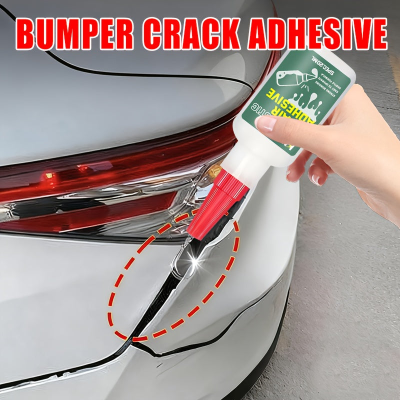 KJM Liquid Instant Adhesive & Repair Glue - Quick-Dry Strong Bonding Agent for Cars, Auto Body, Bumpers, Headlights, Mirrors, Plastic & Metal Surfaces - No-Mix Formula (Liquid Applicator Tube) - Car Restoration Adhesive