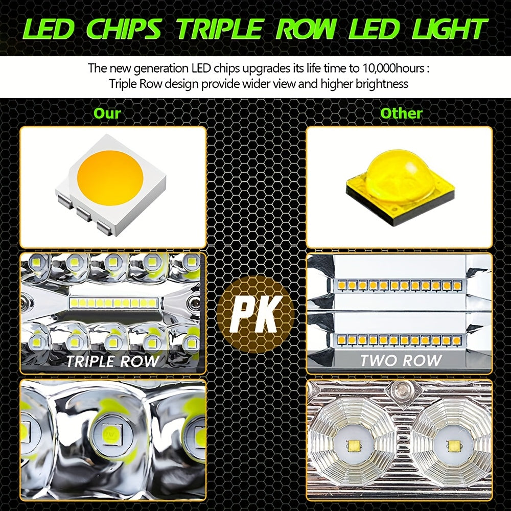 Set of 2, 4-Inch LED Work Lights, 60W, Suitable for Motorcycles And Boats, Offering Universal Ultra-Bright Illumination for Daytime Driving And External Modifications, Without Battery