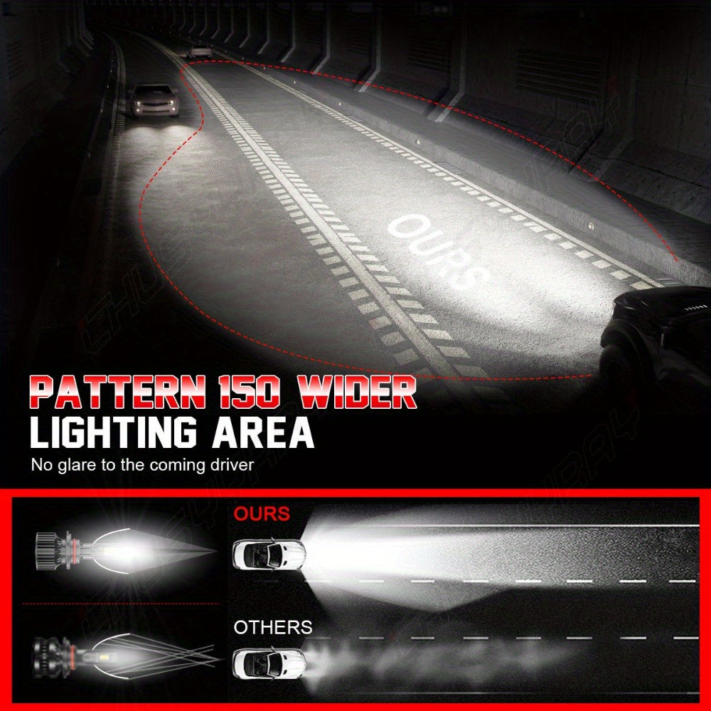 2/4/6pcs LED Headlight Bulbs Combo 9005+9006 Fit for Chevy Silverado for GMC Sierra 1500 1999-2006 High Low Beam, 12V 24V 230W Two-sided Ultra Bright COB Chip, Without Battery, Automotive Lighting, Clear Beam Lights, Highperformance Bulbs