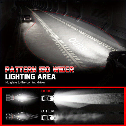 2/4/6pcs LED Headlight Bulbs Combo 9005+9006 Fit for Chevy Silverado for GMC Sierra 1500 1999-2006 High Low Beam, 12V 24V 230W Two-sided Ultra Bright COB Chip, Without Battery, Automotive Lighting, Clear Beam Lights, Highperformance Bulbs