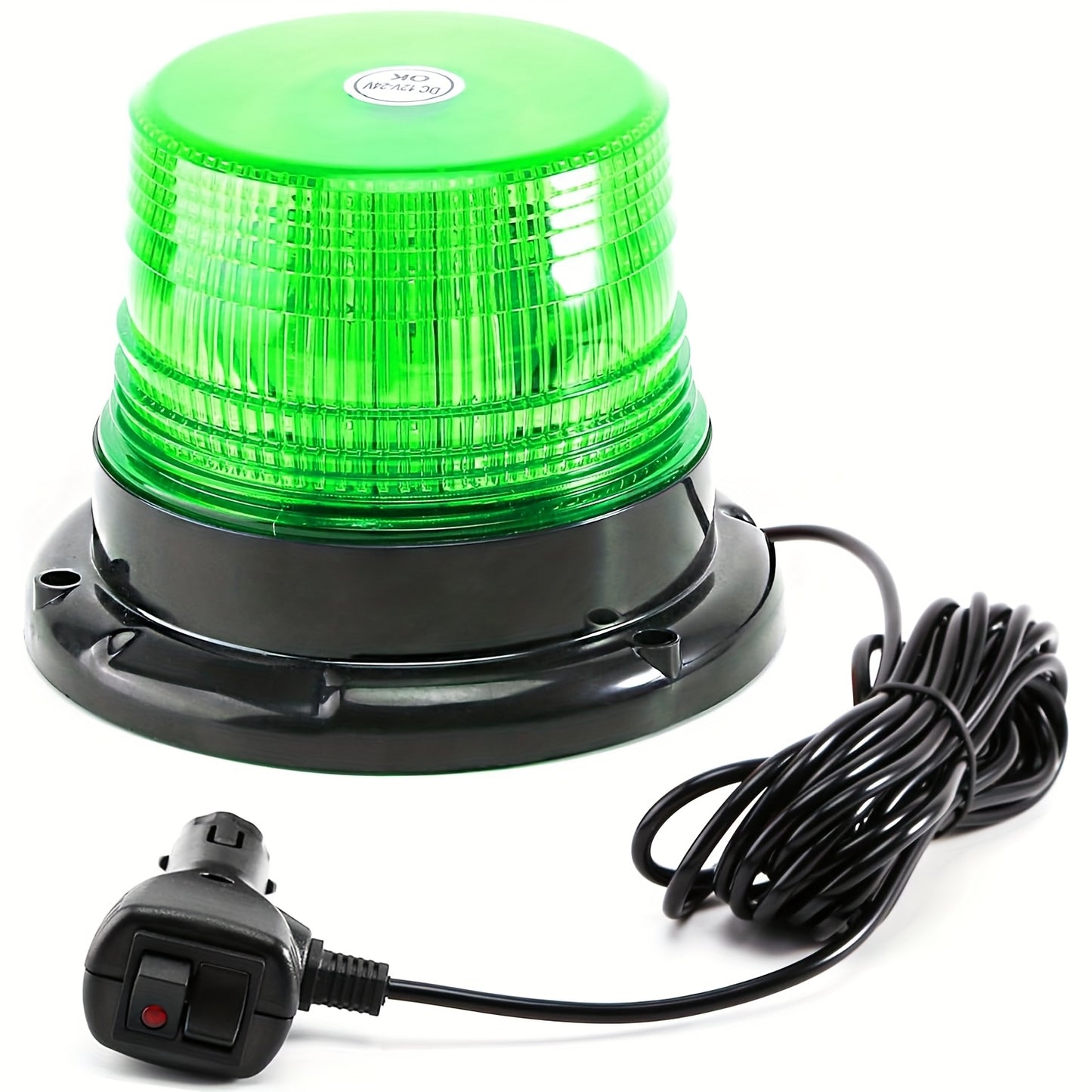 40-LED Amber Beacon Light - High-Brightness Safety Light With Magnetic Base For Trucks, Forklifts, Tractors, Snow Plows, And More - 12V/24V Mini Light Bar, Without Battery