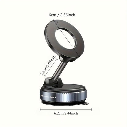 4pcs, 360° Rotating Magnetic Phone Holder, Foldable And Extendable, Suitable for iPhone 16/15/12, ABS Material, Not, Multi-scenario Use: Car/bathroom/gym/mirror, Universal Size, Black, All-season Compatible