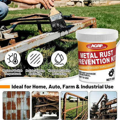 Metal Rust Conversion Agent for Automotive Metal Surfaces. Suitable for Automotive Chassis, Frames, Door Frames, Wheel Hubs, and Other Metal Components. Provides Long-lasting Protection by Effectively Preventing Rust Formation and Creating a Stable