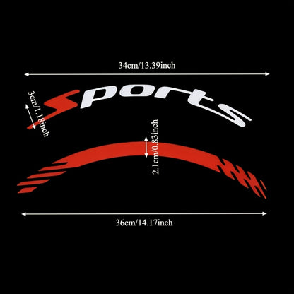 Pack of 8, Sport 1pc Quick Paste, Stickers, for Car/ Motorcycle Tire Stickers, PVC Material, Car Racing Performance Tire Letter Stickers, Car Modification Decoration, Cool Fashion Decals